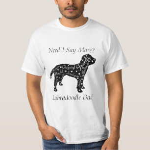 Camiseta Rasgos de Labradoodle Mamá/Papá ¿Necesito Decir Má