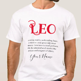 Camiseta Rasgos de Leo y signos de Zodiac