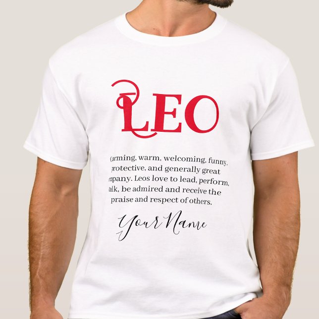 Camiseta Rasgos de Leo y signos de Zodiac (Subido por el creador)
