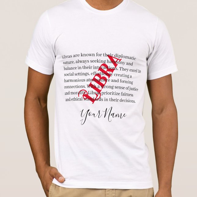 Camiseta Rasgos de Libra y signos de zodiaco (Subido por el creador)