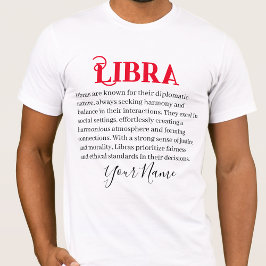 Camiseta Rasgos de Libra y signos de zodiaco