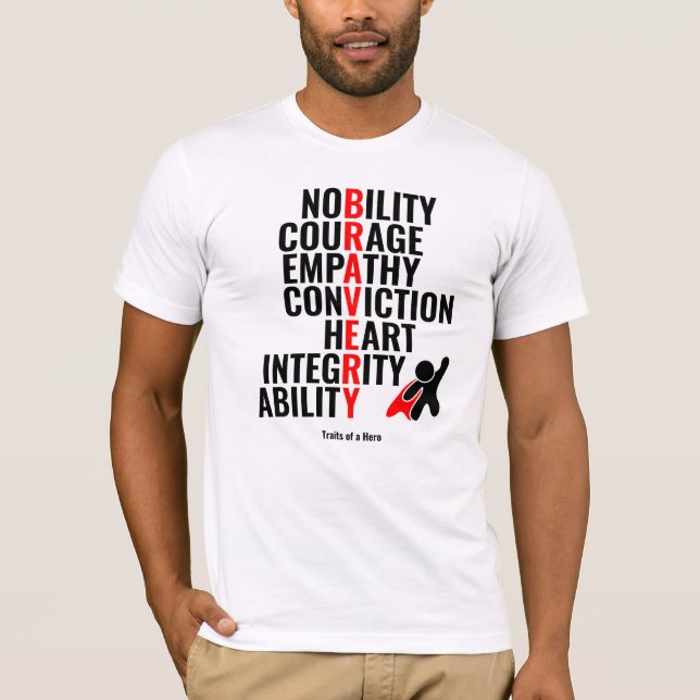 Camiseta Rasgos de un héroe (Anverso)