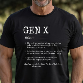 Camiseta Rasgos divertidos de definición X de generación