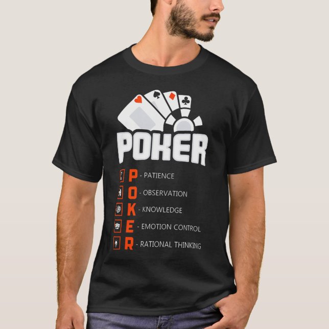 Camiseta Rasgos Importantes De Jugadores De Poker Exitosos (Anverso)