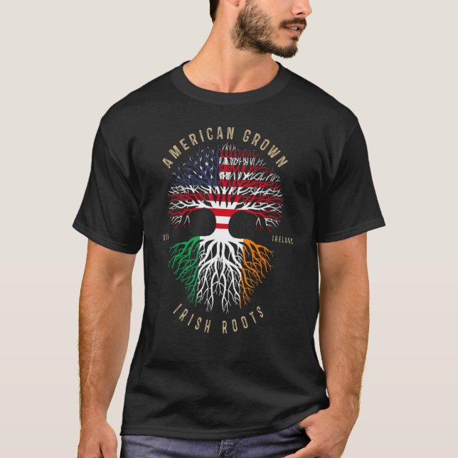 Camiseta Rasgos irlandeses cultivados norteamericanos bande (Anverso)