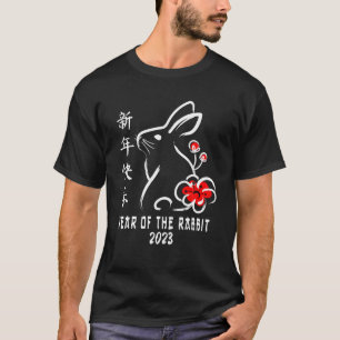 Camiseta Rasgos Zodiacos Feliz Año Nuevo Chino Del Conejo