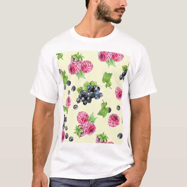 Camiseta Raspberry, acuarela actual (Anverso)