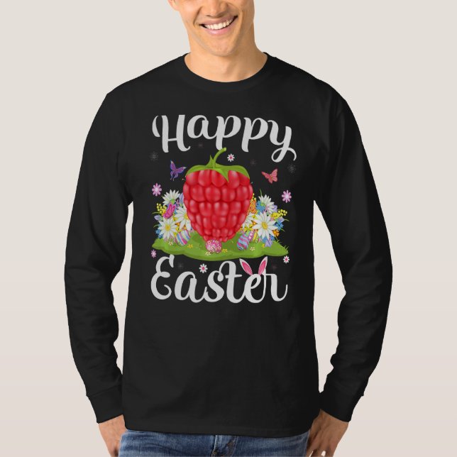 Camiseta Raspberry Easter Huevo de caza Floral Frambuesa Es (Anverso)