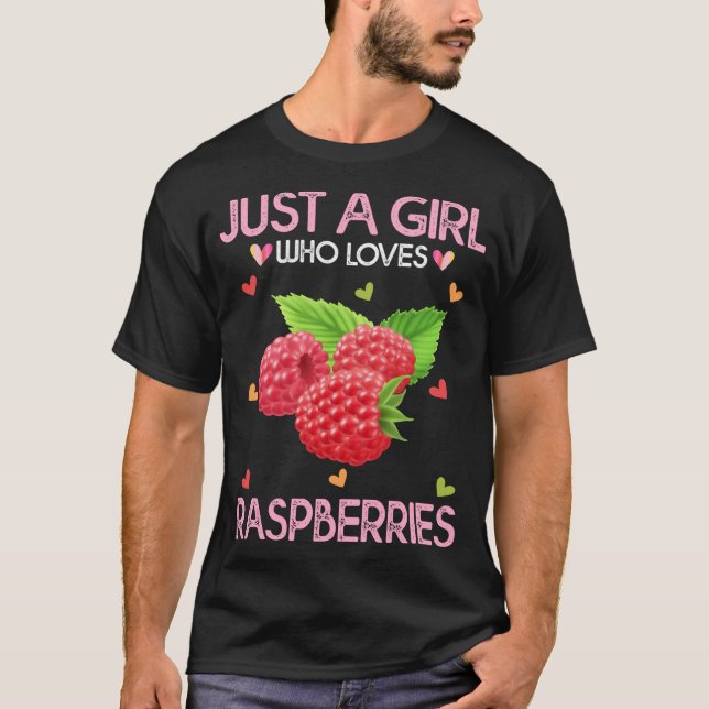 Camiseta Raspberry Fruit Lover Un Chica Que Ama Raspbe (Anverso)