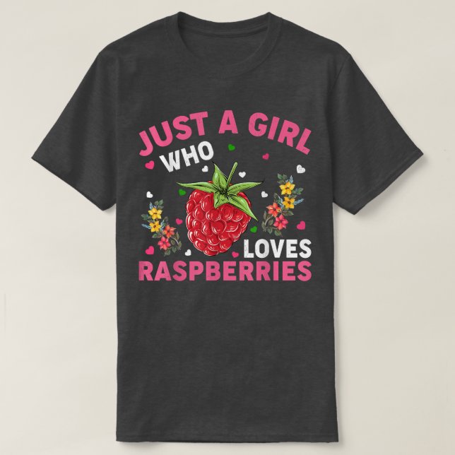 Camiseta Raspberry Fruit Lover Un Chica Que Ama Raspbe (Diseño del anverso)