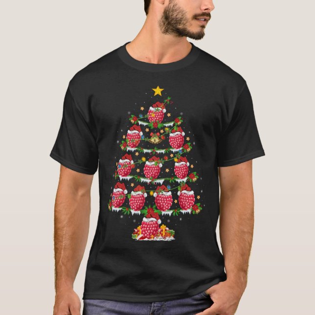 Camiseta Raspberry Fruit Lover Xmas Iluminando Raspberry Ch (Anverso)