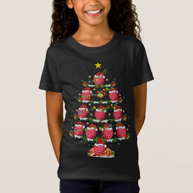 Camiseta Raspberry Fruit Lover Xmas Iluminando Raspberry Ch (Anverso)