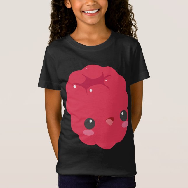 Camiseta Raspberry Fruit Vegetables Vegan Healodies P (Anverso)