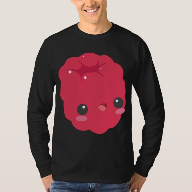 Camiseta Raspberry Fruit Vegetables Vegan Healodies P (Anverso)