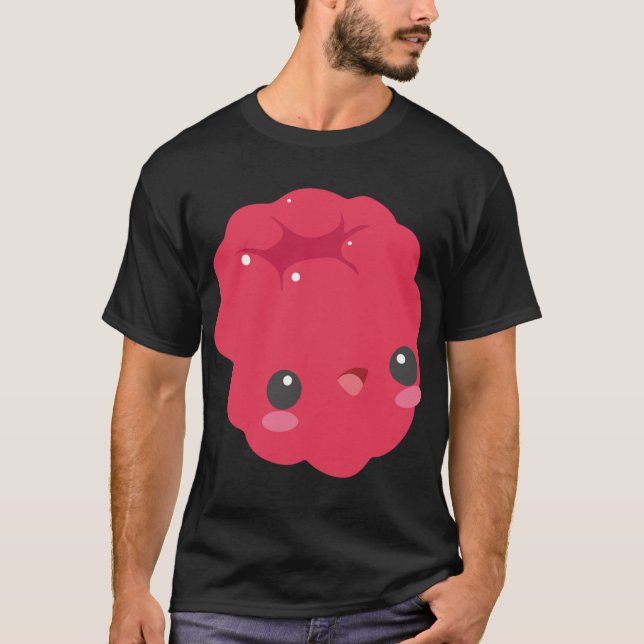 Camiseta Raspberry Fruit Vegetables Vegan Healodies P (Anverso)