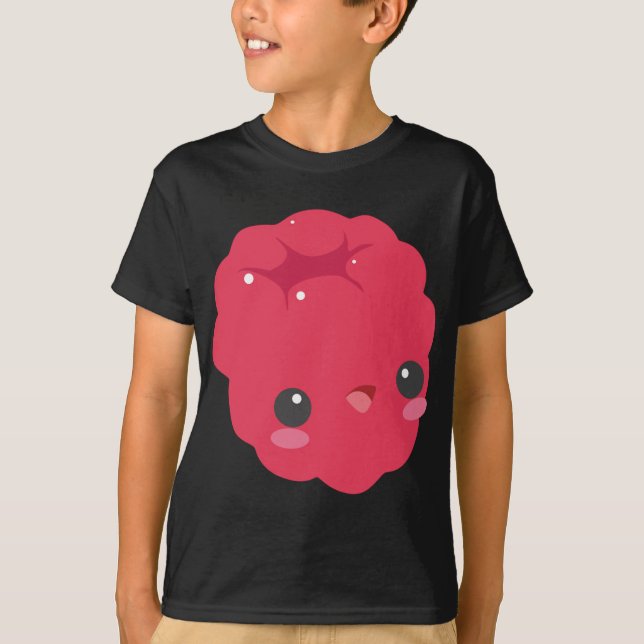 Camiseta Raspberry Fruit Vegetables Vegan Healodies P (Anverso)