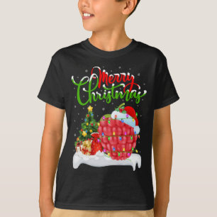 Camiseta Raspberry Lover Xmas Iluminando Santa Raspberry Ch