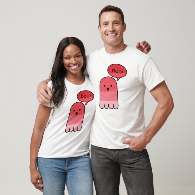Camiseta Raspberry Red Boo Ghost (Unisexo)
