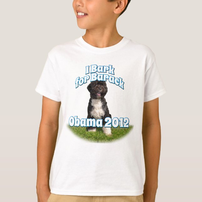 Camiseta Raspo para Barack, BO el primer perro Obama (Anverso)