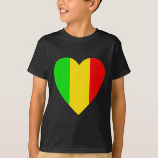 Camiseta Rasta coloreó el corazón
