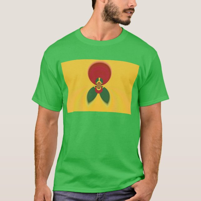 Camiseta Rasta Colores Resumen Arte Imprimir (Anverso)