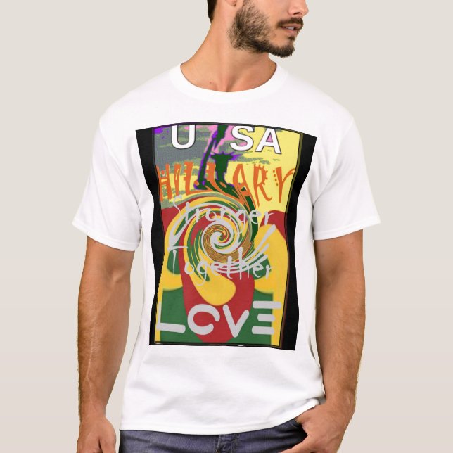 Camiseta Rasta Colores Rojo Golden Green Hillary Art Imprim (Anverso)