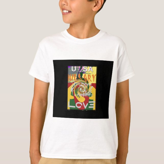 Camiseta Rasta Colores Rojo Golden Green Hillary Art Imprim (Anverso)