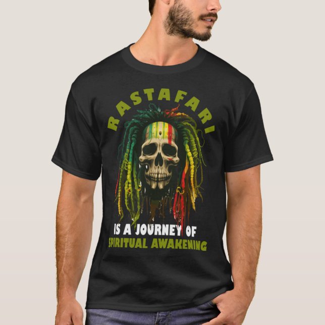 Camiseta Rasta Dreadlocks acalló rasta de bandera etíope (Anverso)