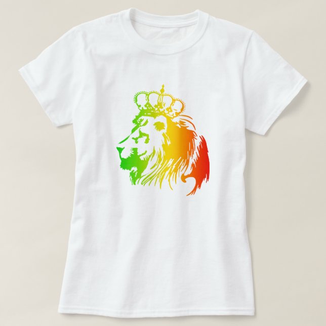 Camiseta RASTA León de Judá | Rojo Dorado Verde (Diseño del anverso)