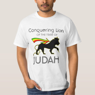 Camiseta RASTA León de Judá   Rojo Dorado Verde