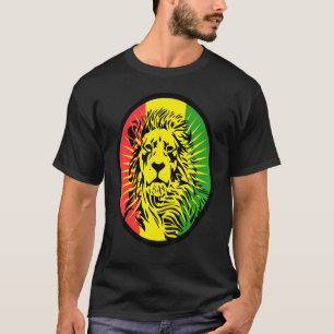 Camiseta Rasta Lion Reggae Dreadlocks Perfil Del Rastafari