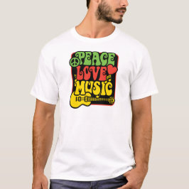 Camiseta Rasta PEACE-AMOR-MÚSICA