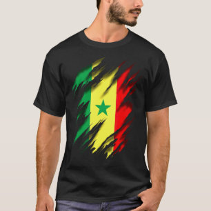 Camiseta Rasta rastafari Bandera Senegal