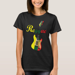 Camiseta Rasta Red Green Gold Reggae Música Leyenda Guitarr