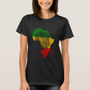 Camiseta Rasta Reggae África Mapa León Rastafari Roots Regg
