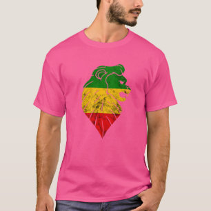 Camiseta Rasta Reggae León De Judá León Etíope Rastafar