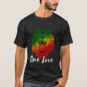 Camiseta Rasta Reggae León De Judá Un Amor Rastafarian Li