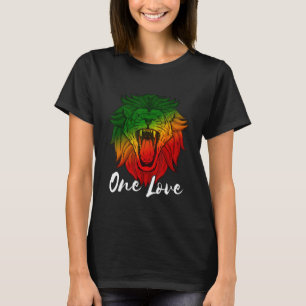 Camiseta Rasta Reggae León De Judá Un Amor Rastafarian Li