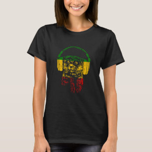Camiseta Rasta Reggae Music Auriculares Suricat Rastafari M