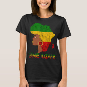 Camiseta Rasta Reggae One Love Jamaican Chica Reggaeton
