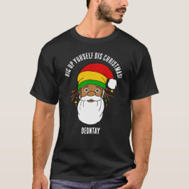 Camiseta Rasta Santa Claus Feliz Navidad