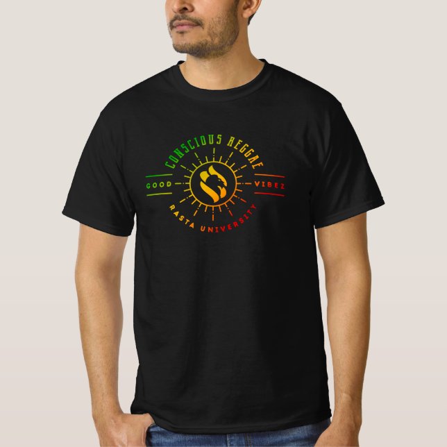 Camiseta Rasta Universidad de Rasta Buena Vibez Consciente  (Anverso)