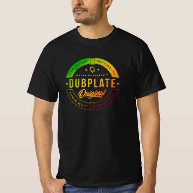 Camiseta Rasta University Dubplate Reggae Original (Anverso)