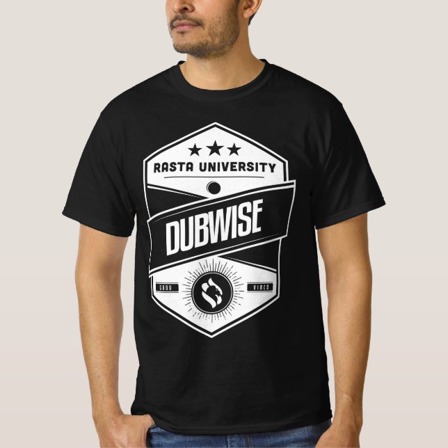 Camiseta Rasta University Dubwise Good Vibes Reggae (Anverso)