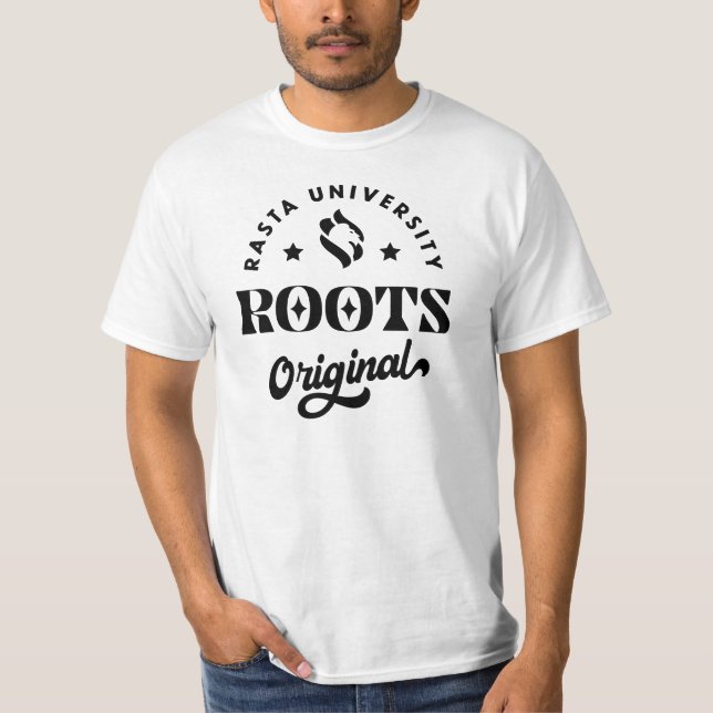 Camiseta Rasta University Roots Original Reggae (Anverso)