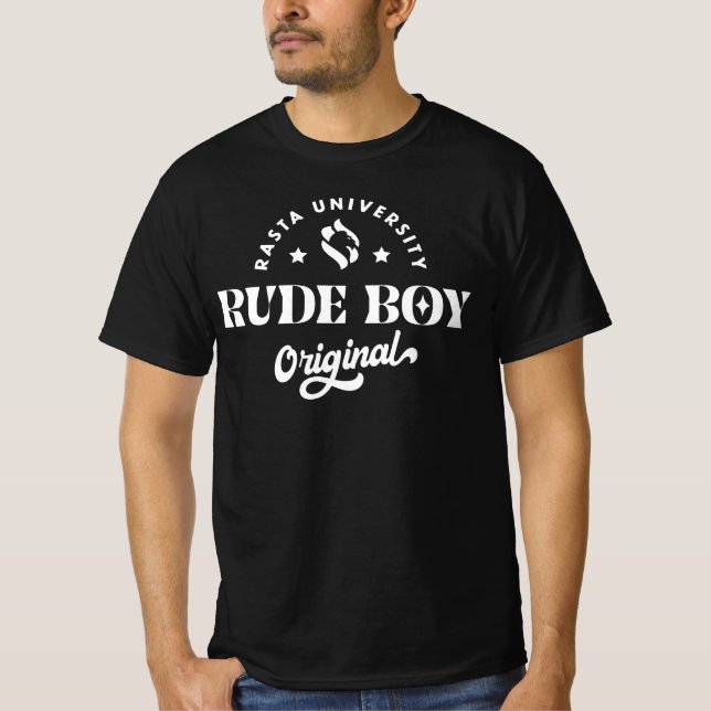 Camiseta Rasta University Rude Boy Original Reggae (Anverso)