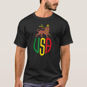 Camiseta Rasta Usa Reggae Music Zion Lion Jamaica Rastafari