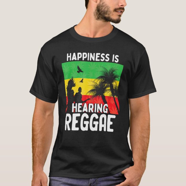 Camiseta Rastafari Caribe rasta reggae Music Love Jamaic (Anverso)