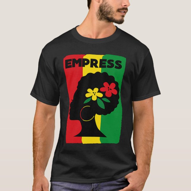 Camiseta Rastafari Empress Jamaica Souvenir Rasta Roots Reg (Anverso)