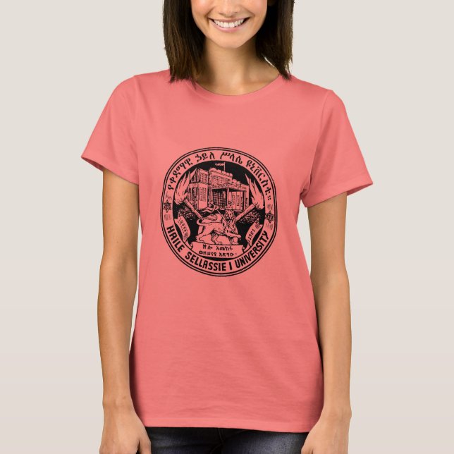 Camiseta Rastafari, Haile Selassie I University - T-Shirt (Anverso)